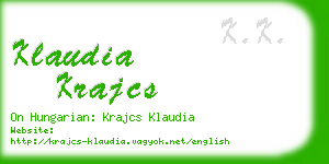 klaudia krajcs business card